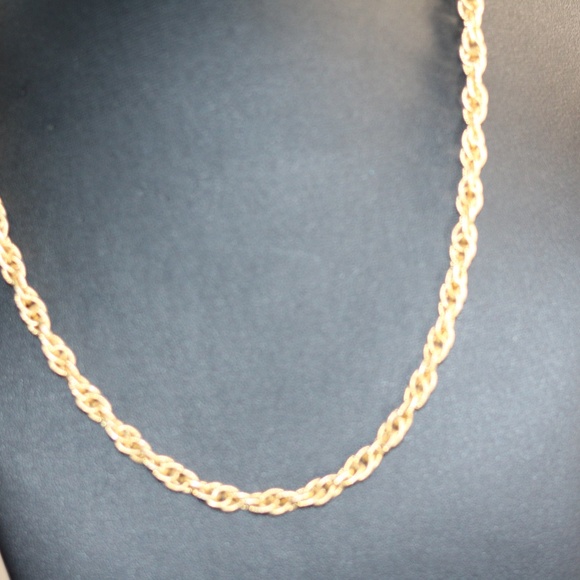 Thick Gold Chunky Rope Chain Necklace - Picture 1 of 2